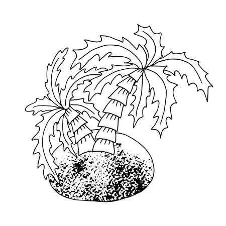 Fabulous fish. Marine theme icon in hand draw style. Cute childish illustration of sea life. Icon, badge, sticker, print for clothesのイラスト素材