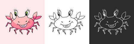 Magic fish. Marine theme icon in hand draw style. Cute childish illustration of sea life. Icon, badge, sticker, print for clothesのイラスト素材