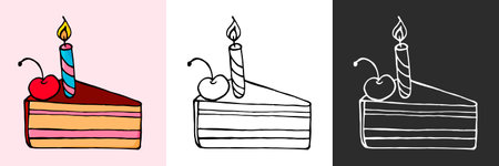 Seamless pattern with sweet pastries. Vector illustration. Lovely spring muffins, cupcakes. Polka dot background. It can be used for packagingのイラスト素材