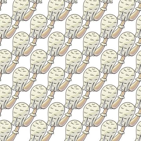 Seamless pattern with forest mushrooms. Pale Fairy mushroom. Illustrationの写真素材