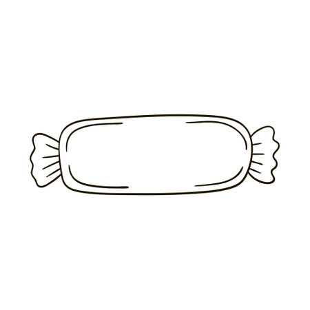 Coloring graphic element for your design. Illustration in hand draw style. candy. Icon, pin, stickerのイラスト素材
