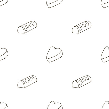 Cute pattern with sweets. Coloring candy seamless pattern. Print for cloth design, textile, fabric, wallpaperのイラスト素材