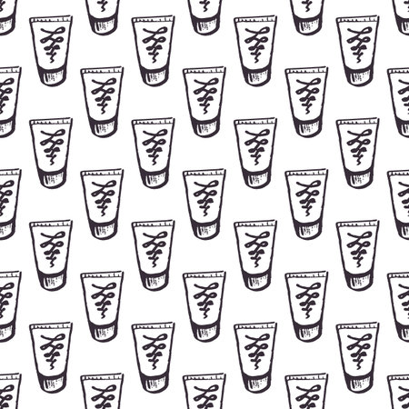 Cosmetics seamless pattern. Cream. Children's drawings with wax crayons. Print for cloth design,...