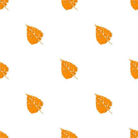 Texture of orange autumn leaves. Cute autumn seamless pattern. Print for cloth design, textileのイラスト素材