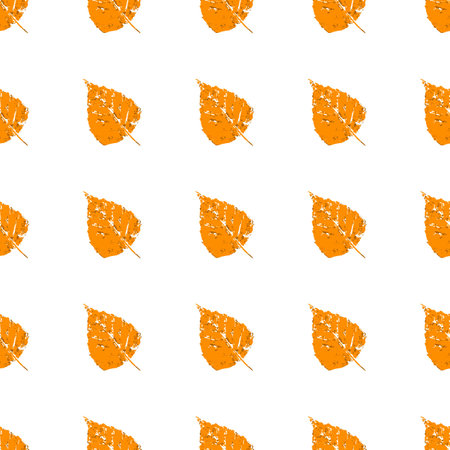 Texture of orange autumn leaves. Cute autumn seamless pattern. Print for clothのイラスト素材