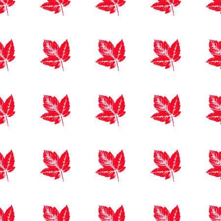 Texture of orange leaves with acrylic paint. Cute seamless pattern. Print for cloth design, textile, fabric, wallpaper, wrapping paperのイラスト素材