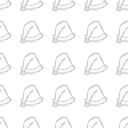 Christmas background. Coloring pattern in hand draw style. New Year hats. Can be used for fabric, packaging, wrapping paper and etcのイラスト素材