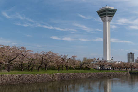 Goryokaku tower at Hakodate , Hokkaidoの写真素材