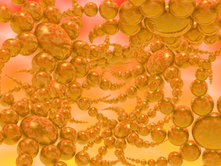rendered 3D abstract with spheres