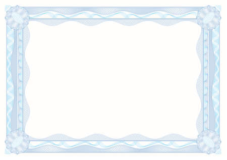 guilloche: classic decorative frame with rosettes for diploma, certificate and similar documentsのイラスト素材