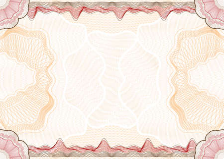 Classic guilloche pattern suitable for diploma, certificate, guarantee, ticket, voucher or couponの写真素材