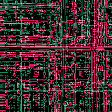 Computer microcircuit as a technology concept or background