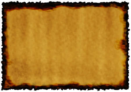 Old paper with burn edges as a concept of timeの写真素材