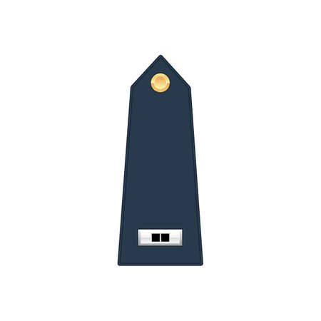 Army rank of chef warrant officer 2 CW2 in armed forces isolated military stripe. Vector below ranking commissioned and above noncommissioned officer. Marine corps, US. navy and Coast guard signのイラスト素材