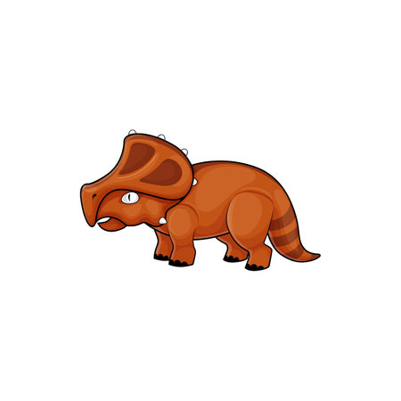 Stegosaurus lizard isolated prehistoric dinosaur with horn. Vector herbivorous thyreophoran dinosaur, Kentrosaurus predator animal, brontosaurus reptile. Kids toy, Stegosaurus triceratop grazerのイラスト素材