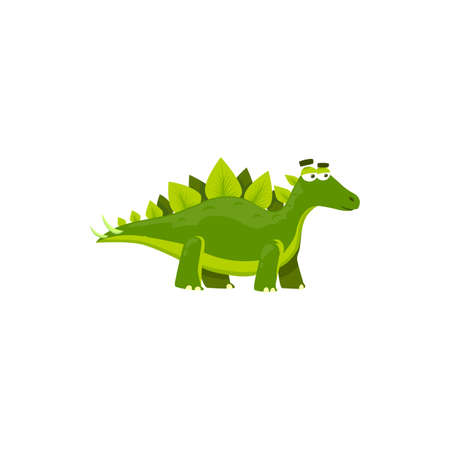 Stegosaurus stenops isolated cartoon kids toy. Vector dino ungulatus and sulcatus, ancient lizard. Stegosaurus triceraptor graze, herbivorous thyreophoran kentrosaurus prehistoric predator animalのイラスト素材