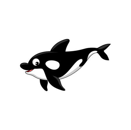 Cachalot sperm whale isolated marine fish cartoon character, funny aquatic life character. Vector hand drawn spermwhale large toothed whale predator, underwater marine animal, aquatic creatureのイラスト素材