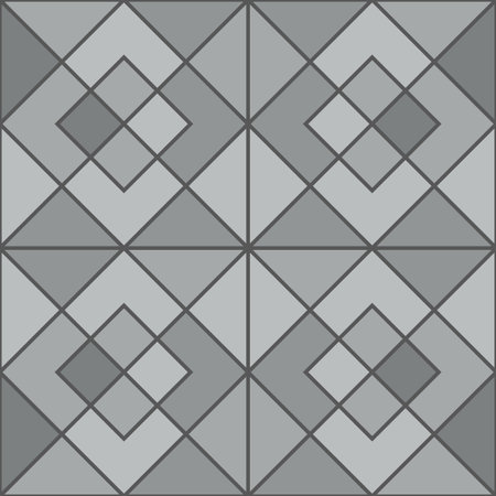 Street stone pavement, sidewalk tile pattern. Floor stone tile textile backdrop, patio cement cobblestone isolated vector wallpaper background or footpath brick paving wrapping paper patternのイラスト素材