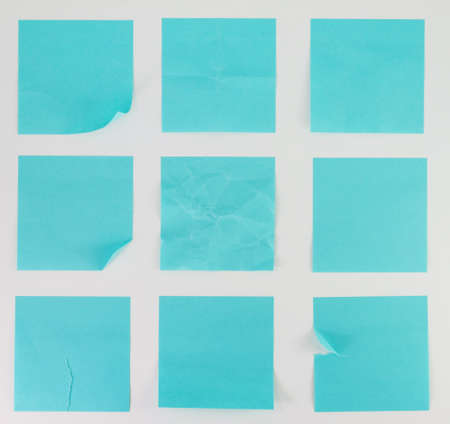 Blue Blank papers with curled corners 
