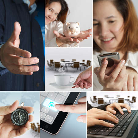 a business themed collage.