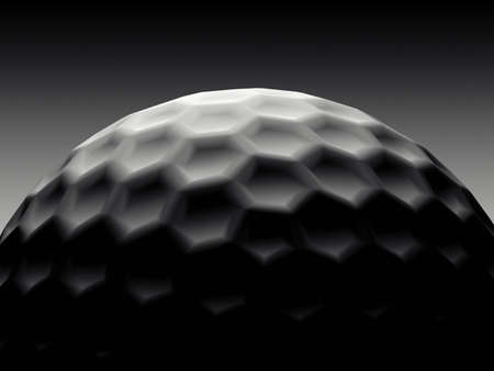 Stylish of Golf Ball Blackの写真素材