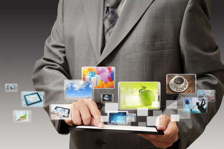 business hand show touch screen mobile phone as concept business hand show touch screen mobile phone as concept