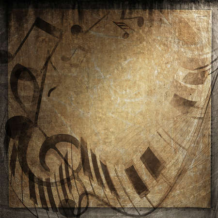 grunge musical backgroundの写真素材