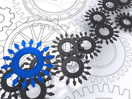 leadership and teamwork conceptの写真素材