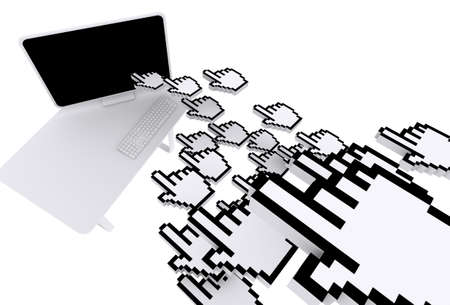 website traffic concept isolated on white backgroundの写真素材