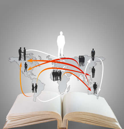 open book of social network structureの写真素材