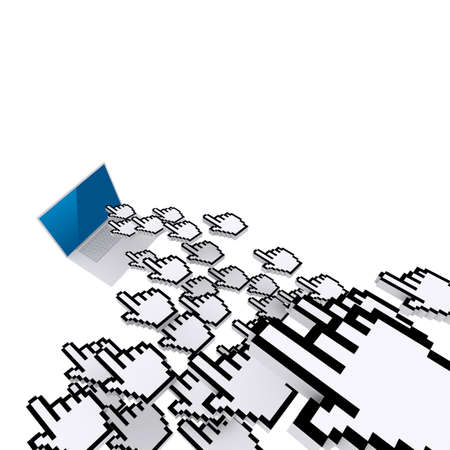 website traffic concept on white backgroundの写真素材