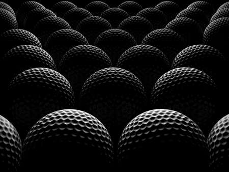 golf balls over dark backgroundの写真素材