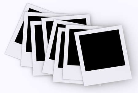 Blank photos isolated on whiteの写真素材