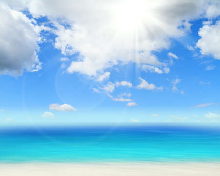 ocean and perfect sky backgroundのeditorial素材