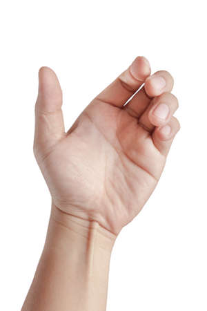 Hand of a caucasian male to hold card, mobile phoneの写真素材