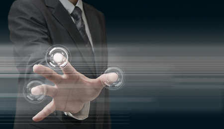 businessman hand working on modern technology