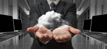 Businessman  and the cloud computing concept and business networkの写真素材