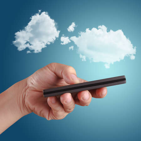 Cloud computing concept with copy spaceの写真素材