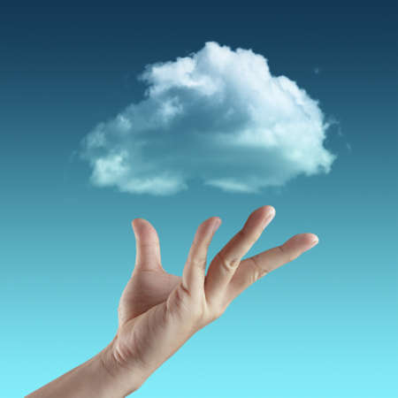 Cloud computing concept with copy spaceの写真素材