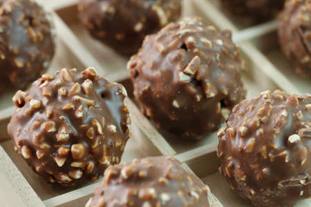 delicious chocolate pralinesの写真素材