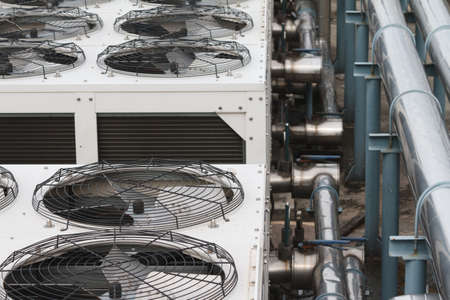 Cooling tower close up shotの写真素材