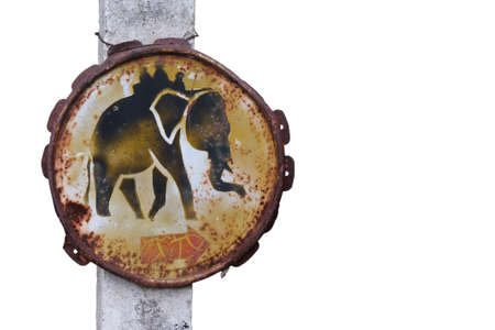 Elephant wanring sign の写真素材