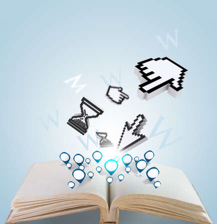 open book of internet storyの写真素材