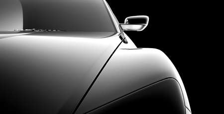 abstract car model on blackの写真素材