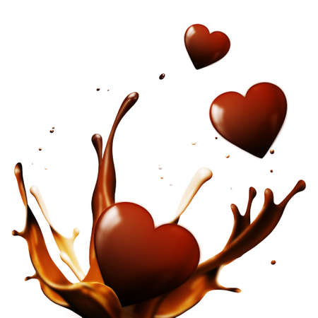 chocolate heartsの写真素材
