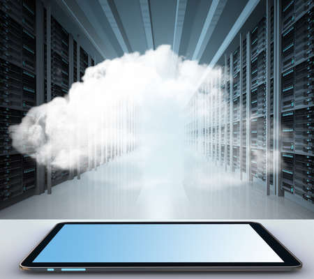 Cloud computing concept with copy spaceの写真素材