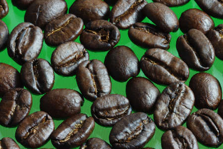 Hires coffee beans closeup backgroundの写真素材