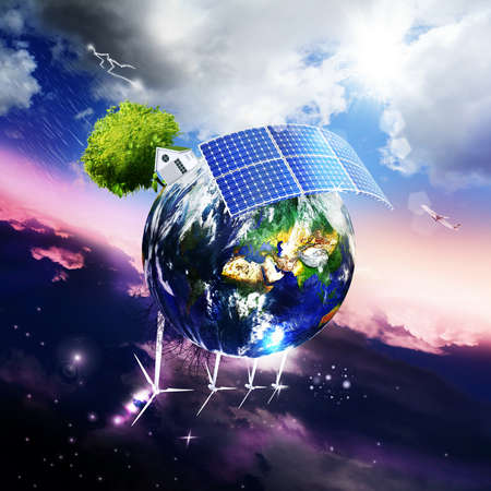 earth with different seasonsの写真素材
