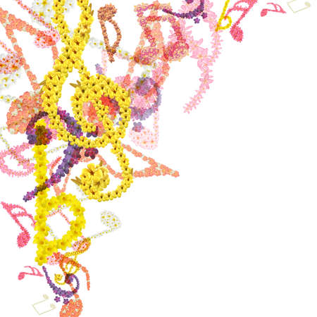 flowers musical background の写真素材