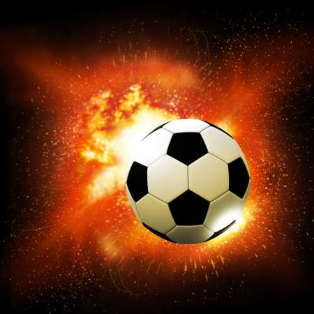  flame soccer ball on fire background
の写真素材